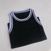 【à perles】蓝黑拼接混纺套头针织背心 商品缩略图6