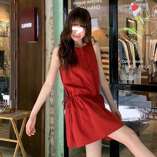 裁缝学苑AH42圆领抽绳腰背心短裙纸样女装无袖连衣裙样板图纸 商品图5