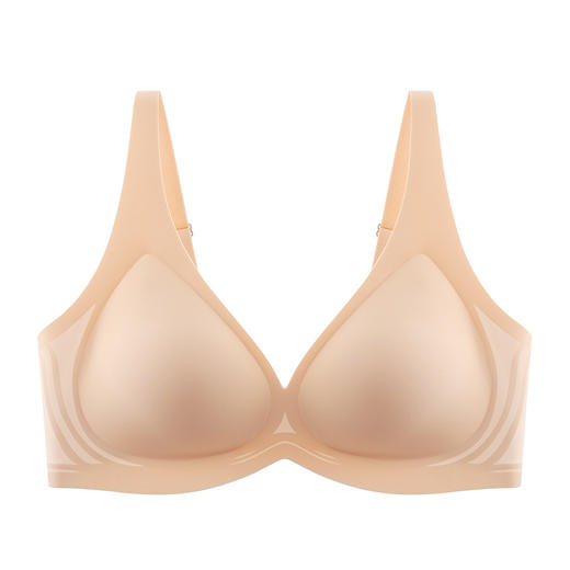 雀说 法式深V光面无痕内衣薄款无钢圈6015 商品图7