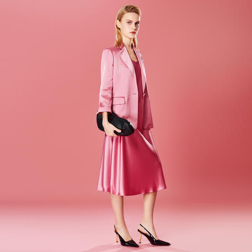 EITIE爱特爱时尚粉色通勤干练气质收腰显瘦西装外套秋季新款7903608 商品图1