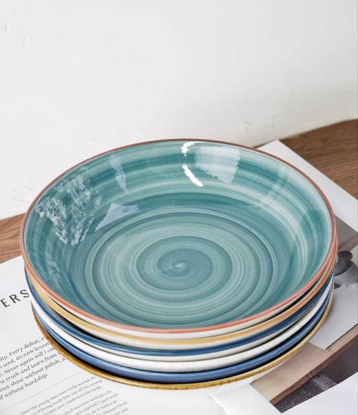 【孤品捡漏】Trees&wind油画艺术餐盘/日式风7英寸斗笠  图案随机，每个均为不同图案 商品图1