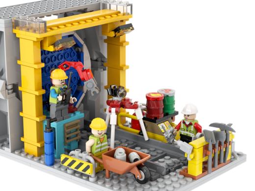 羊角盾构机工场双层积木 商品图7