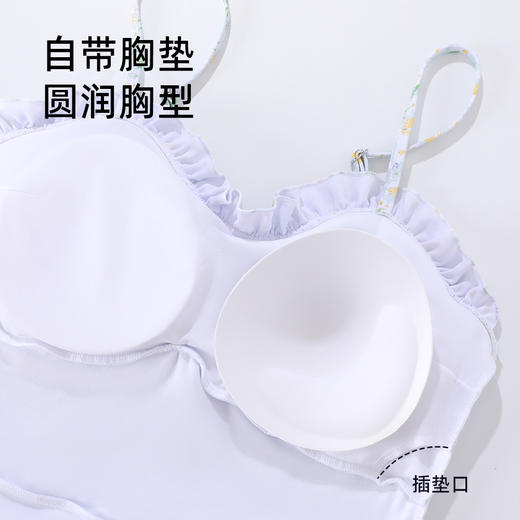 【商场同款】熳洁儿 女士夏季泳衣吊带连体裙泳衣甜美碎花显瘦25206308 商品图4