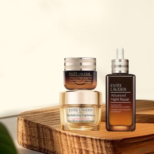 【电台专属 保税仓直发】Estee Lauder雅诗兰黛脸部补水修护三件套{内含：小棕瓶100ml+眼霜15ml+面霜（清爽）75ml} 商品图1