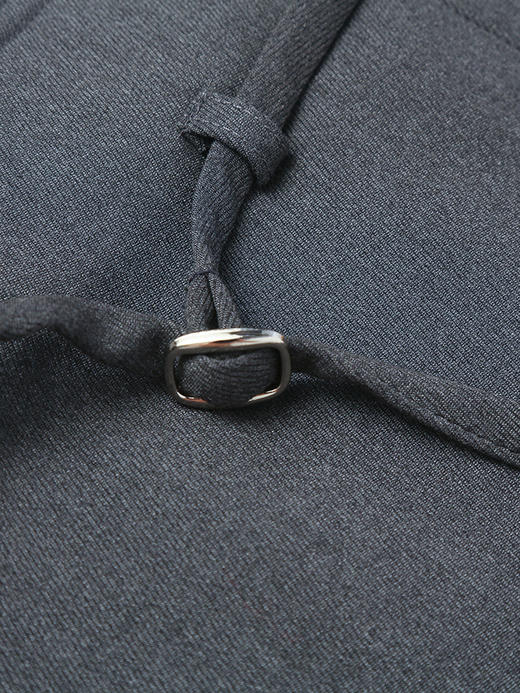 干练精致 深灰色高腰短裙 腰带设计 通勤日常 小短裙 商品图2