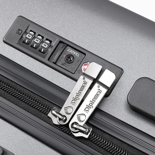 Diplomat外交官 干湿分离简约休闲商务拉杆箱MS-19012-1 铁灰色 20英寸 -适用短途【可登机】 商品图4