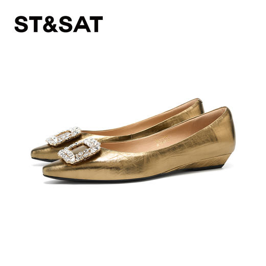 星期六轻奢大气钻扣浅口低跟单鞋SSD3111084 商品图10