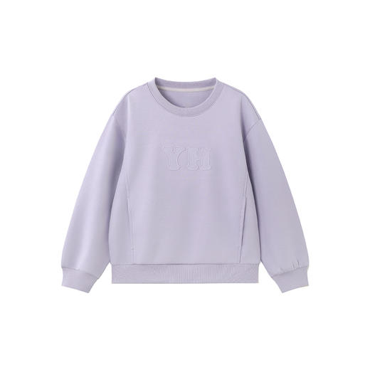 英氏女童圆领卫衣秋季新款中大童纯色套头衫休闲宽松长袖百搭上衣 商品图4