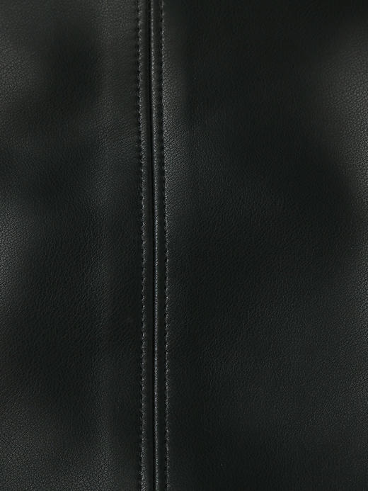 飒气御姐！黑色 pu 皮中长半身裙 简约直筒 通勤百搭皮裙 商品图3