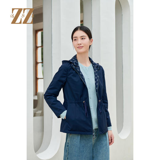 佐尔美双面穿经典百搭风衣外套上衣女E33FD28 商品图3