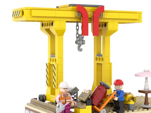 羊角盾构机工场双层积木 商品图3