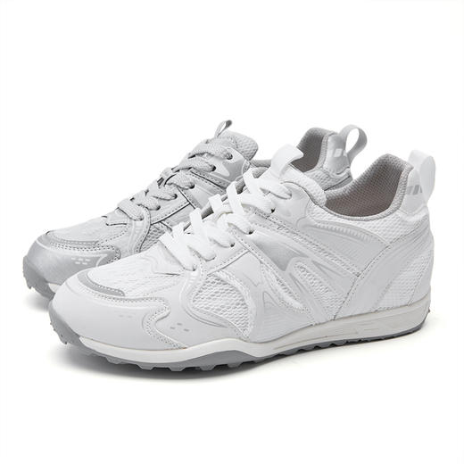 西遇蕾丝德训鞋女新款秋季芭蕾网面休闲鞋平底轻便银色运动鞋V1656960 商品图4