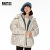 NPC潮牌男装满印MINONO夜光连帽冬季短款加厚羽绒服NP28DJ41 商品缩略图1