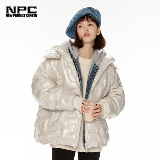 NPC潮牌男装满印MINONO夜光连帽冬季短款加厚羽绒服NP28DJ41 商品图1