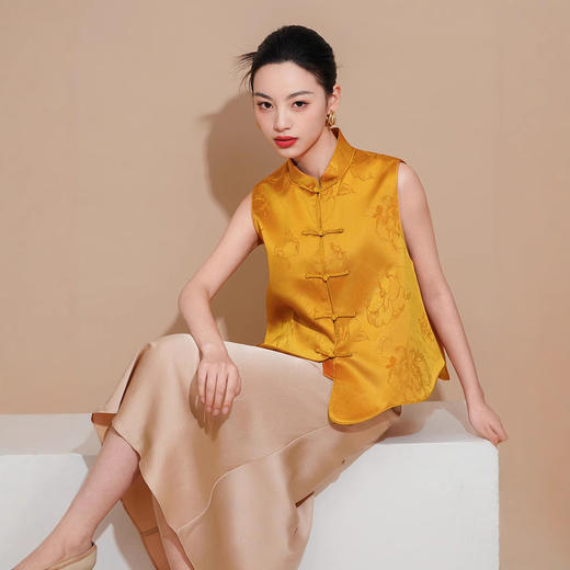 新中式旗袍马甲外搭改良上衣背心年轻款唐装LSH 商品图3