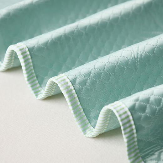 恒源祥素色提花凉席三件套可机洗凉感冰丝席空调席软席子宿舍(竹影） 商品图9