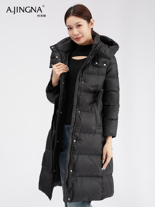 【商城同款】阿菁娜智性立领连帽羽绒服F30D216006 商品图1
