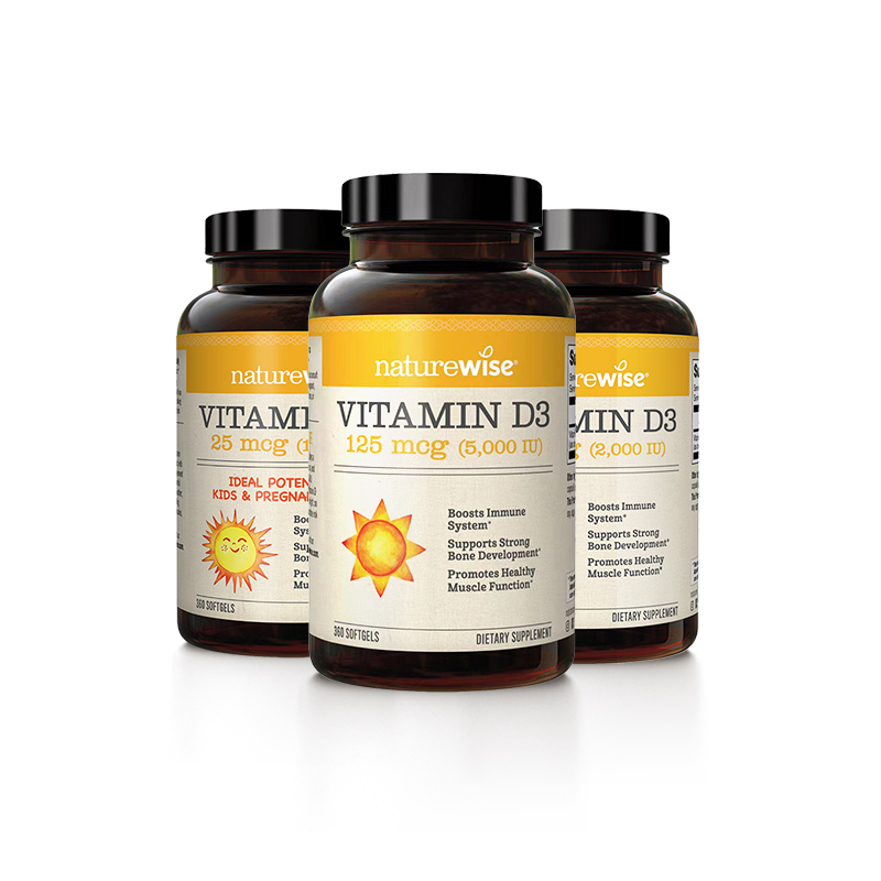 Nature wise 维生素D3（1000IU&2000IU&5000IU）360粒/瓶 WH