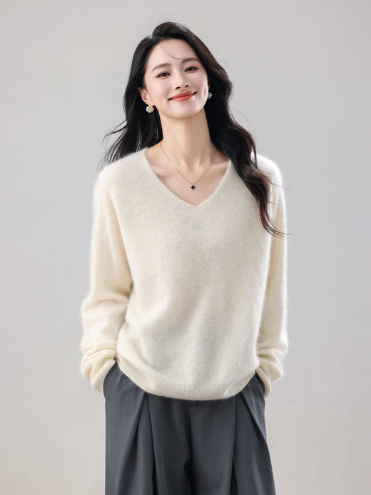 Avann阿曼衣Tasmanian纱线5%羊绒衫拉毛【V领】672 商品图6