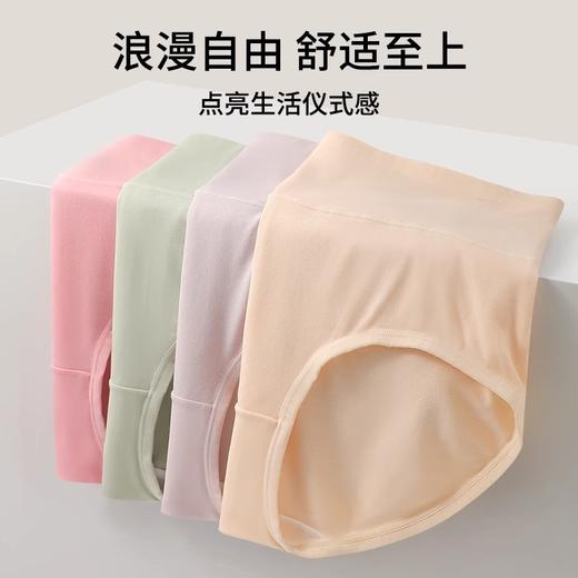 丁摩 【3条装】柔软高腰莫代尔内裤女加宽腰头纯棉裆部7A抑菌女士内裤5ZF-186021 商品图1