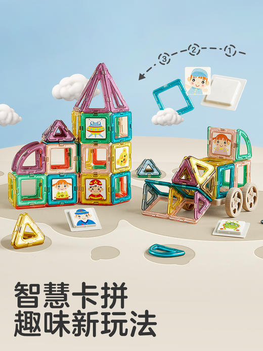 KUB可优比磁力片棒积木 2-3岁磁铁男女孩宝宝拼装拼搭玩具 商品图1