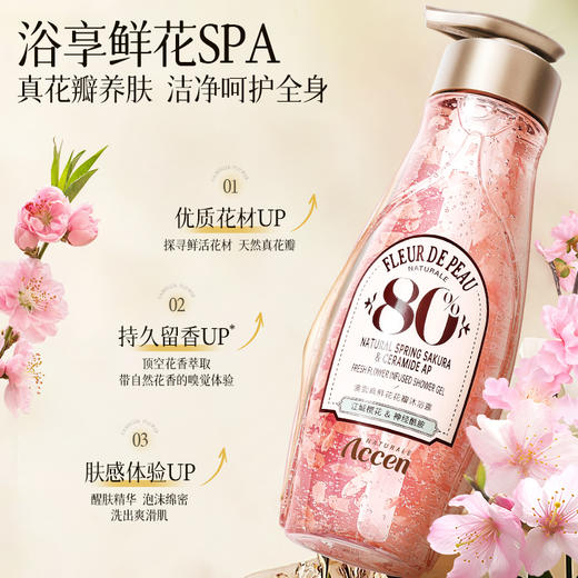 澳雪真鲜花沐浴露400ml*2（春日樱花+清野山茶花） 商品图2
