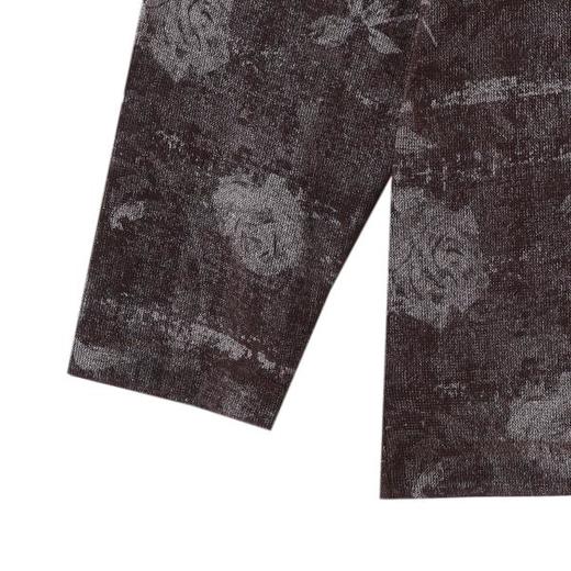 T4430SDSA秋季新款男士痞帅美式玫瑰花印花圆领长袖T恤复古百搭时尚 商品图4