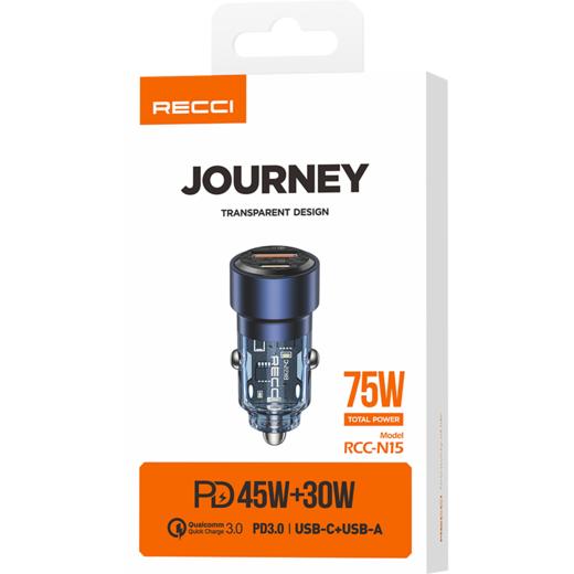 锐思RCC-N15车载充电器双口超级快充75W支持PD3.0,QC3.0单口30W+45W单USB口TYpe-c口车充 商品图9