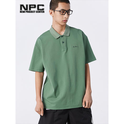 NPC潮牌胸前小字母刺绣【索罗娜】polo衫舒适凉感翻领T恤NP33TE02 商品图0