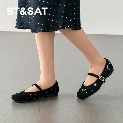 星期六甜美风精致蝴蝶结毛绒玛丽珍SSD3111001 商品图5