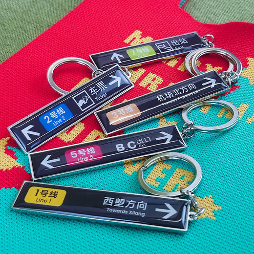 地铁线路钥匙扣 商品图1