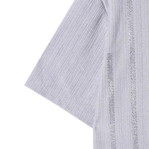 T4329SDSA夏季新款男士痞帅美式肌理感烫钻竖纹圆领短袖T恤百搭时尚 商品图4