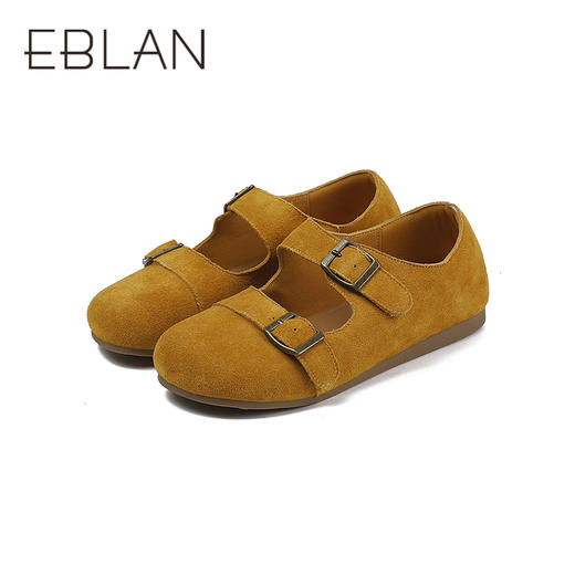 2楼伊伴2025年秋季懒人勃肯牛绒鞋面手感细腻柔软单鞋B25431910 商品图4