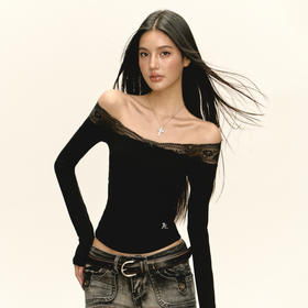 Ariseism 美式复古设计感长袖T恤女秋季新款辣妹修身上衣