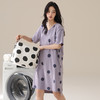丁摩 大码睡裙女夏季薄款半袖波点中长裙外穿甜美可爱女士【棉+莫代尔】睡裙5ZF-  22581 商品缩略图2