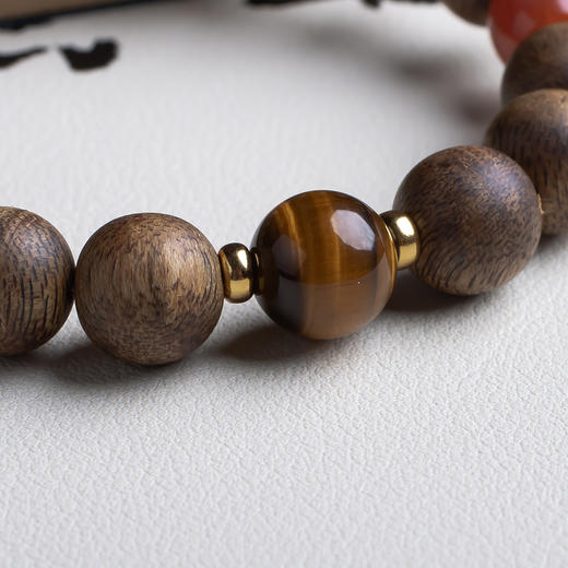 xy0484沉香+南红虎睛石手串 商品图6