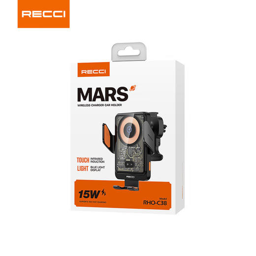 RECCI锐思RHO-C38能芯片支持15W/10W/7.5W/5W手机无线充电手机支架 商品图9