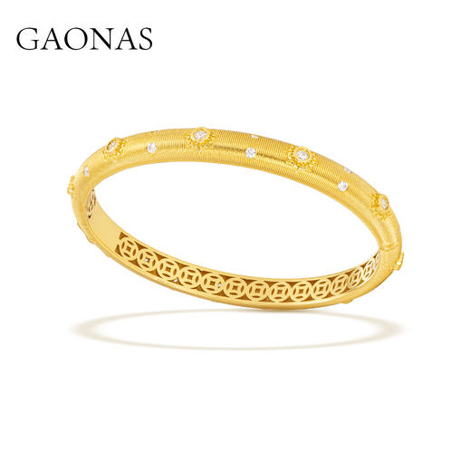 GAONAS  罗马假日 时尚贵气金色手镯11540SGO 商品图2