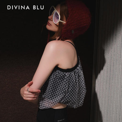 预售8月1号发货DIVINABLU丹麦系列迪唯纳格子背心M110 商品图1