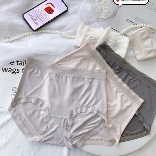 奥地利兰精超柔超细旦莫代尔亲肤透气舒适女中腰三角裤蕾丝Z027 商品图1