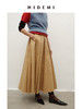 HIDEMI 进口加厚斜纹百分百自然棉百褶压褶半身毛边长裙半身裙 商品缩略图6