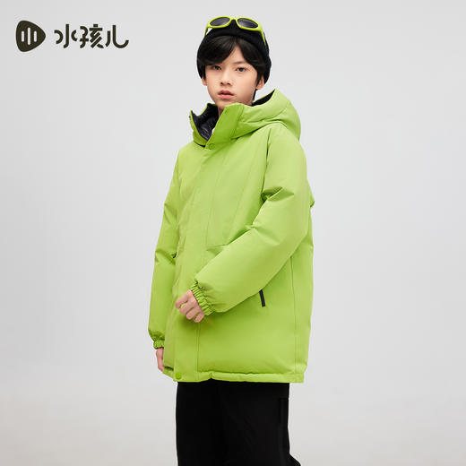 水孩儿童装两面穿羽绒服女童2025冬季新品男童防风防水连帽厚外套 商品图4