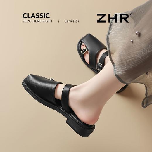 ZHR则则双扣饰平底拖鞋女2025夏季新款包头拖外出通勤ins超软女鞋 商品图8