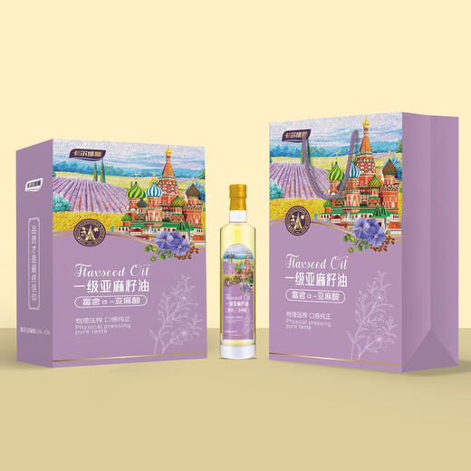 卡尔维娅有机亚麻籽油（典雅）简装礼盒500ML*2【LXGWZQ1.0】 商品图2