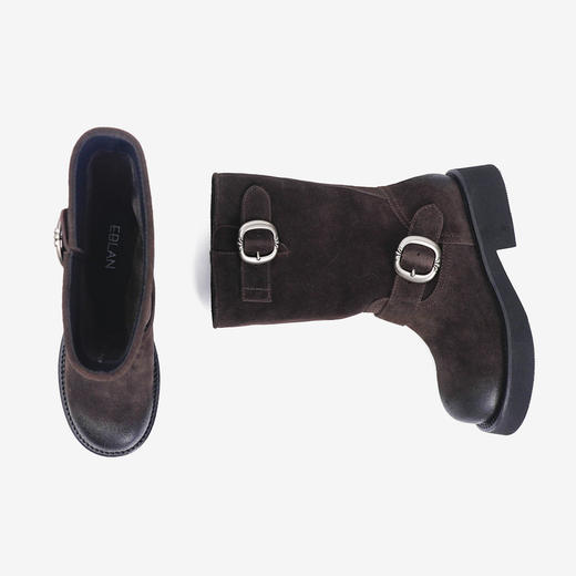 2楼伊伴2024冬季女鞋单靴B24500555 商品图8