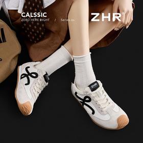 ZHR则则头层猪皮透气软底阿甘鞋女春秋款多巴胺德训鞋百搭休闲鞋