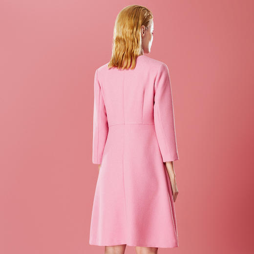 EITIE爱特爱气质精致优雅V领小香风收腰显瘦通勤连衣裙秋季新款7907619 商品图6