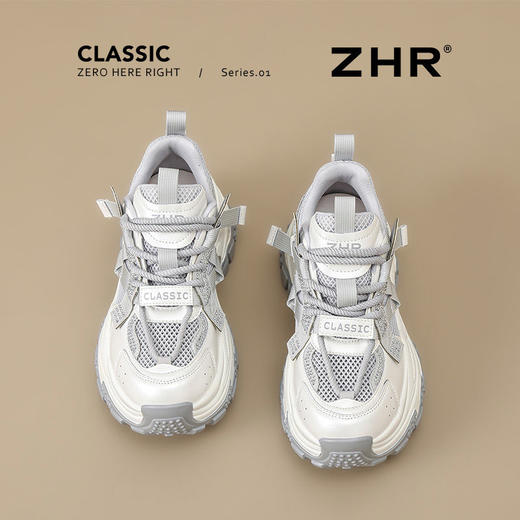 ZHR则则网面透气老爹鞋女2025夏季新款水钻小个子增高厚底休闲运动鞋 商品图5