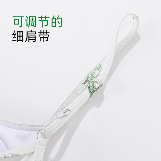 【商场同款】熳洁儿 夏日泳衣连体裙中袖网纱显瘦碎花25206309 商品图7