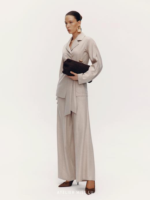 【雾气巴黎诗】老钱风绵羊毛混纺柔软裹身西装外套 商品图1